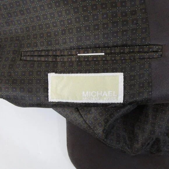 MICHAEL Michael Kors Mens Brown Faux Suede Two Button Sport Coat Size 42L